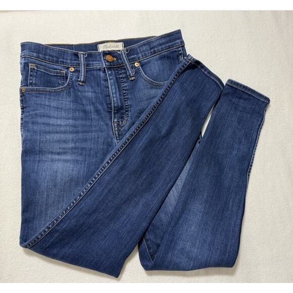 Madewell 10” High Rise Curvy Skinny Jeans Size 27 Medium Wash Stretch Denim - Picture 4 of 9